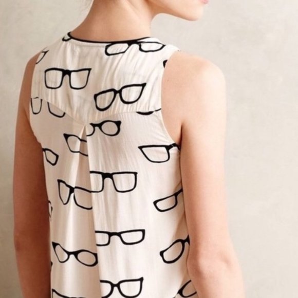 Anthropologie Maeve Glasses Top - Picture 2 of 5
